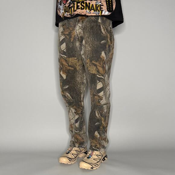 Wrangler Other - Vintage 90s Wrangler Camo Jeans 33x30 Baggy Fit Denim Real Tree Woodland